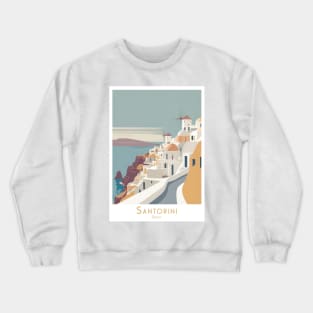 Vintage Retro Minimal Santorini Serenity Crewneck Sweatshirt